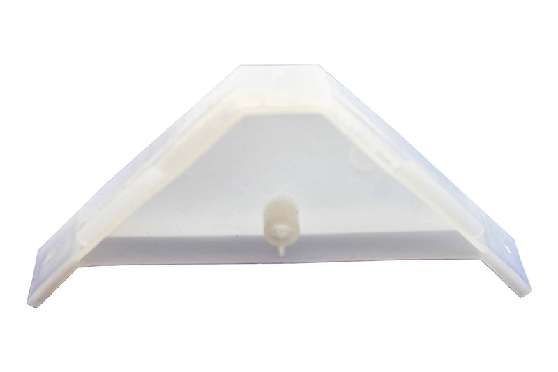 Berta (40 Pieces) 90 Degree Cabinet Triangle Bracket, Plastic White Corner Support Braces - Image 2